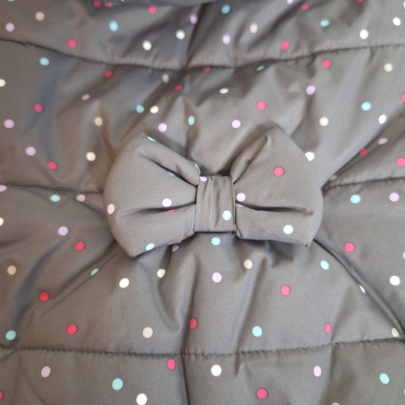 NWT Gymboree Brand"Dots, and a Bow"Fully lined coat girls 5T. FREE HAT & GLOVES. - Picture 8 of 13